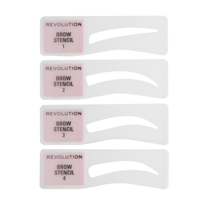 Makeup Revolution Brow Powder Stamp & Stencil Kit Medium Brown Revolution Beauty Official Site
